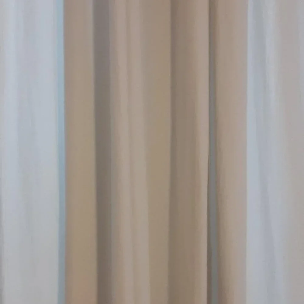 Cream Extra Long Window Curtains (2) Panels